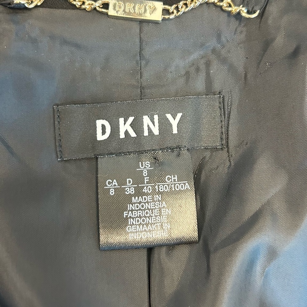 Dkny Black Fitted Structured Tailored Cinched Dee… - image 8